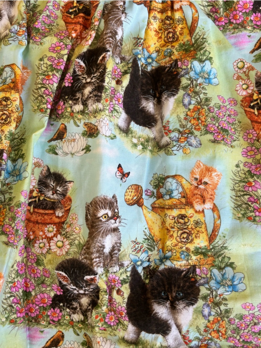 Blue Cat Print Skirt - Picture 2 of 3